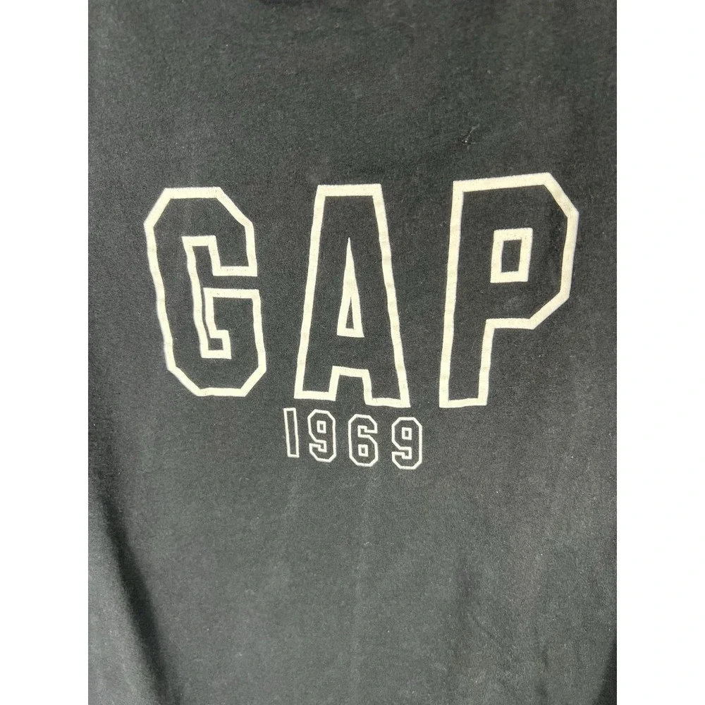 GAP 1969 Youth Large Black Graphic T Shirt Logo Tee Cotton